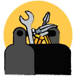 Repair tool bag used by appliance engineers for home appliance care, containing essential tools for maintenance and repairs